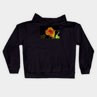 Yellow red rose blossom Kids Hoodie